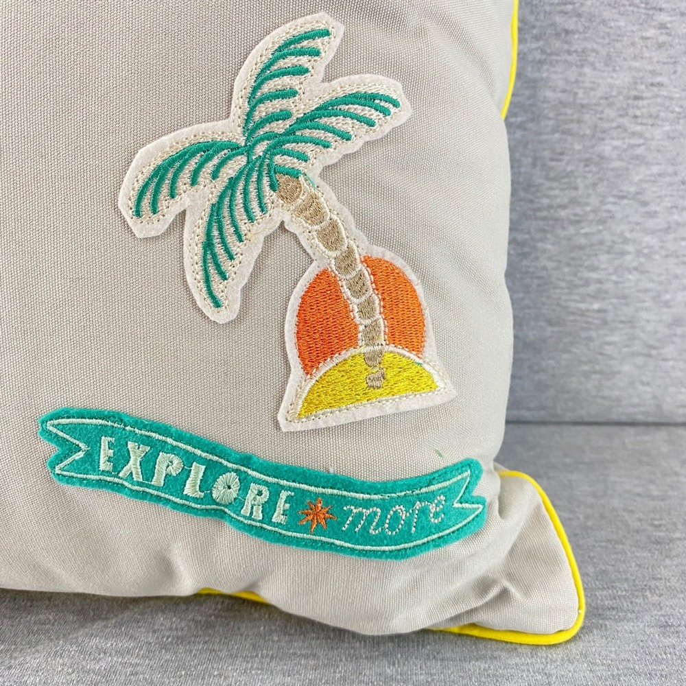 Summertime Fres!! Cute Cactus Pineapple Palm Tree Throw Coach Bed Pillow Retired - Picture 5 of 8